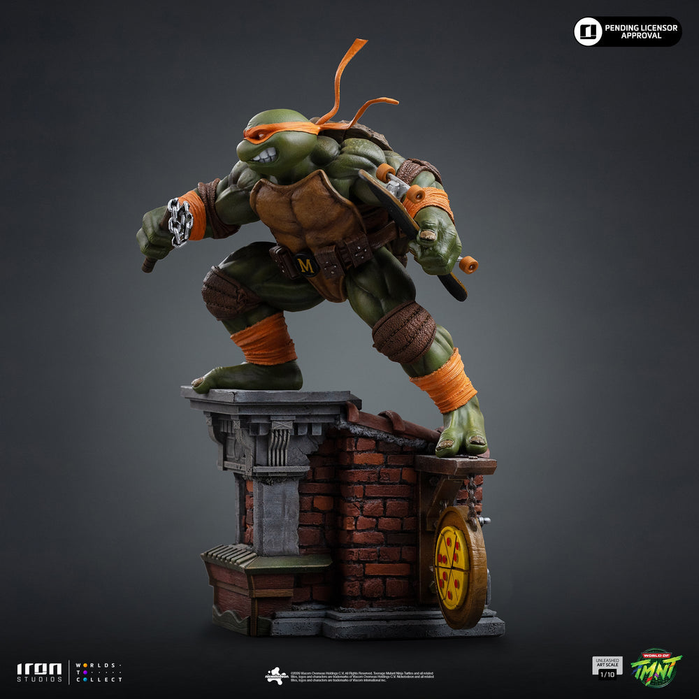 Pré-commande - Statue Michelangelo Unleashed - Teenage Mutant Ninja Turtles - Art Scale 1/10 - Iron Studios