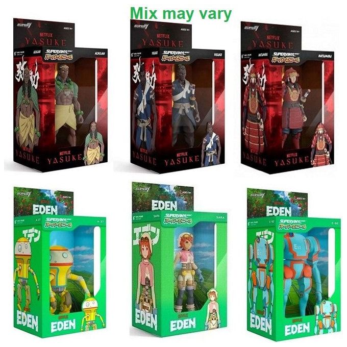1 fig aleatoire - Netflix Yasuke / Eden Supervinyl action figure assortis 12x22cm