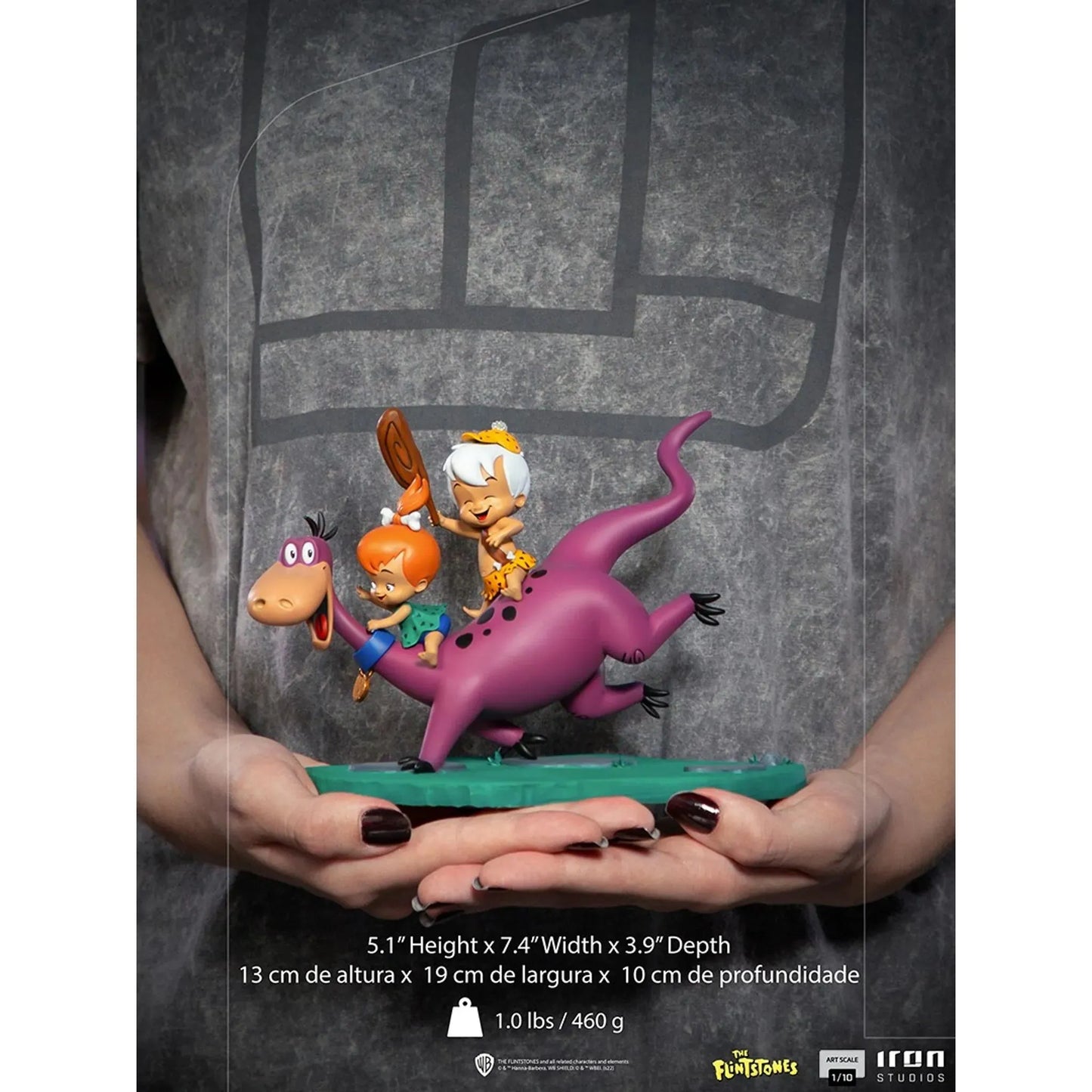 Statue Dino, Pebbles, Bamm-Bamm - The Flintstones - Art Scale 1/10 - Iron Studios