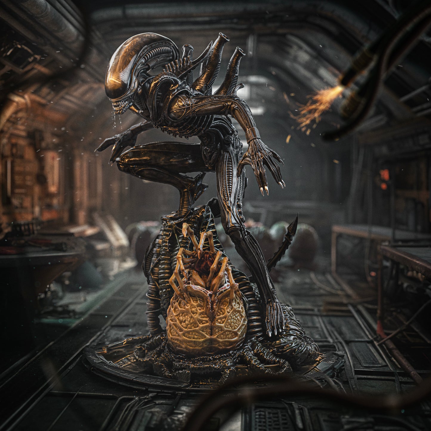 Alien Big Chap art scale 1/10