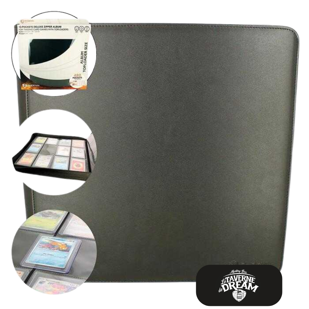 Classeur Deluxe Zip Toploader 12 cases - 480 cartes