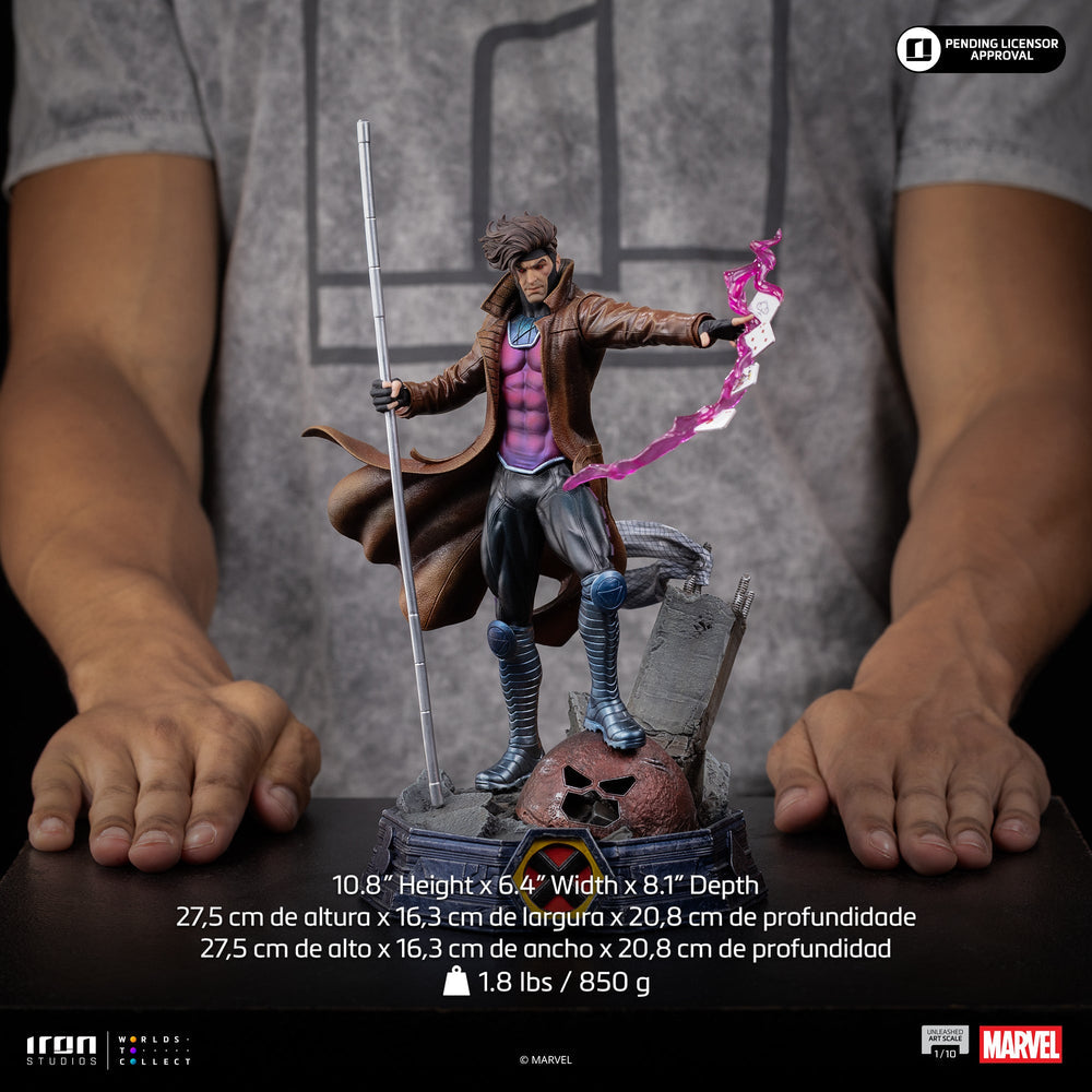 Pré-commande - Statue Gambit Unleashed - X-Men - Art Scale 1/10 - Iron Studios