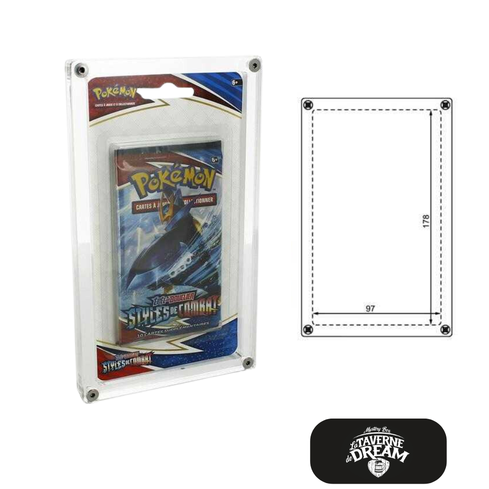 Lot de 4 Protections Acryliques pour Booster sous Blister Pokémon Standard