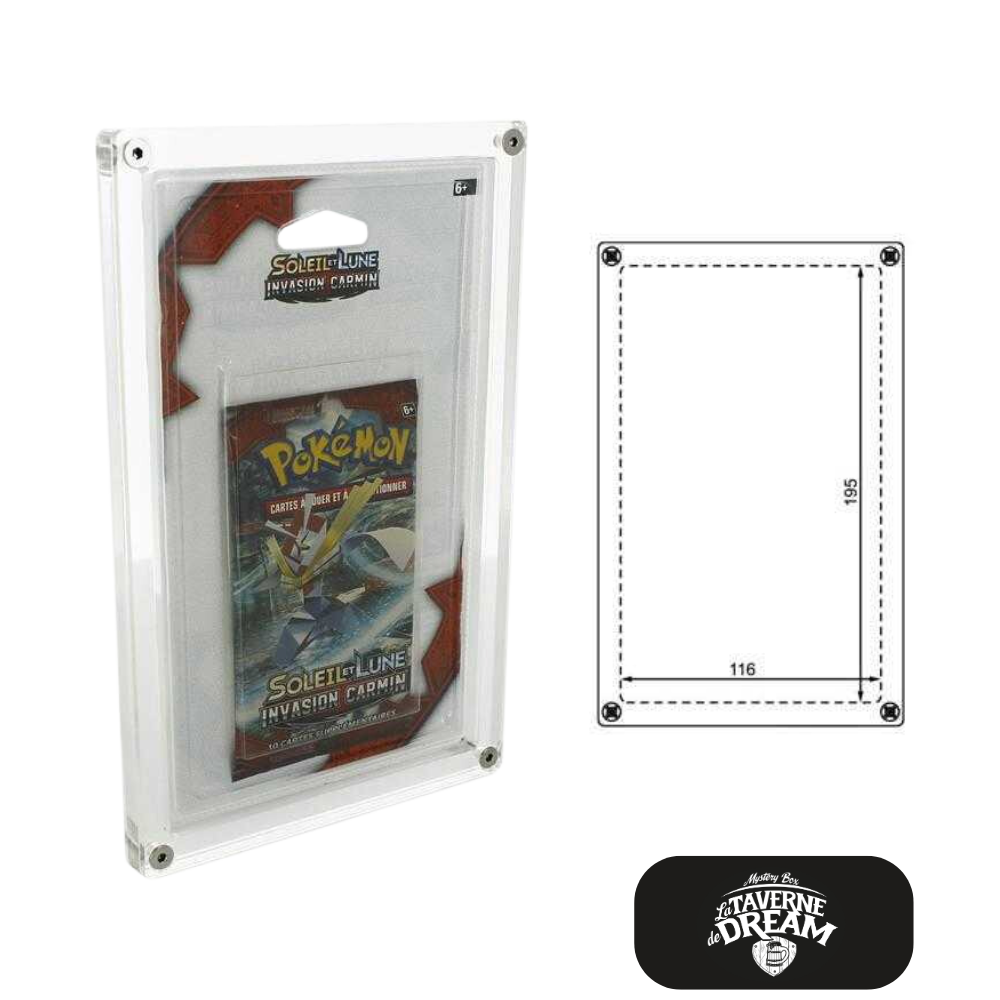 Lot de 10 Protections Acryliques pour Booster sous Blister Pokémon grand format