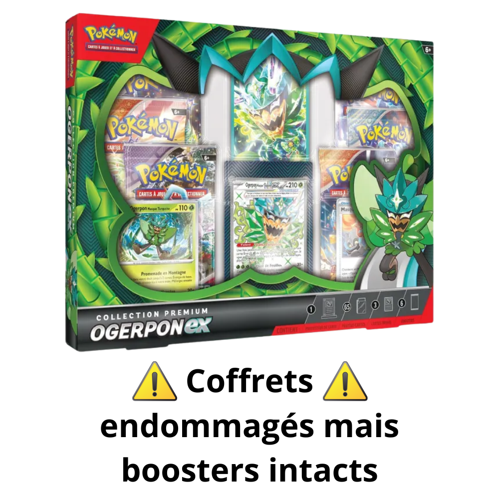 Coffret Premium Pokémon Ogerpon Ex endommagé - Français