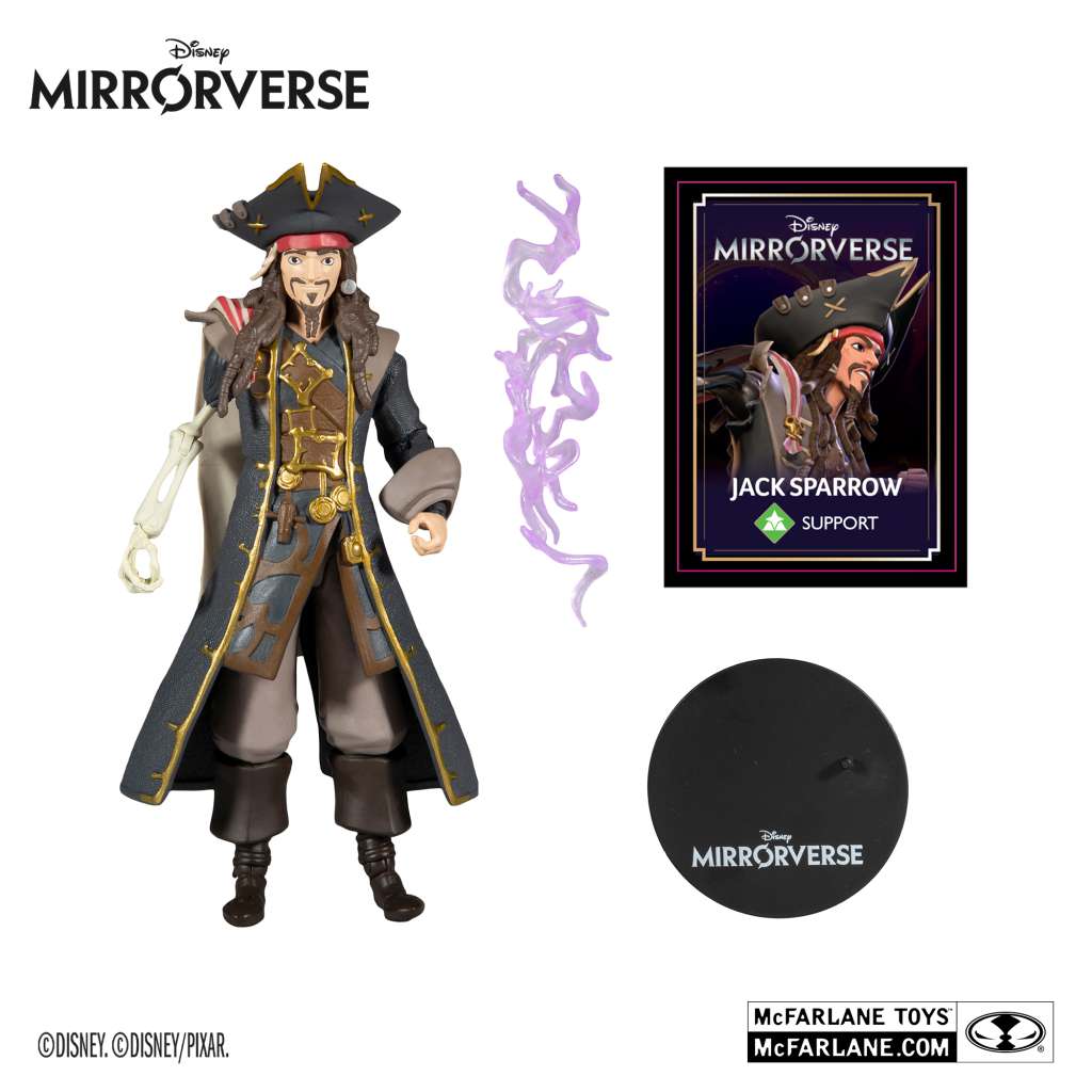 Disney mirror 7 pouce jack sparrow af pirates des caraïbes