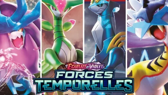 Explorez l'univers temporel avec la nouvelle extension de cartes Pokémon EV5 Forces Temporelles !