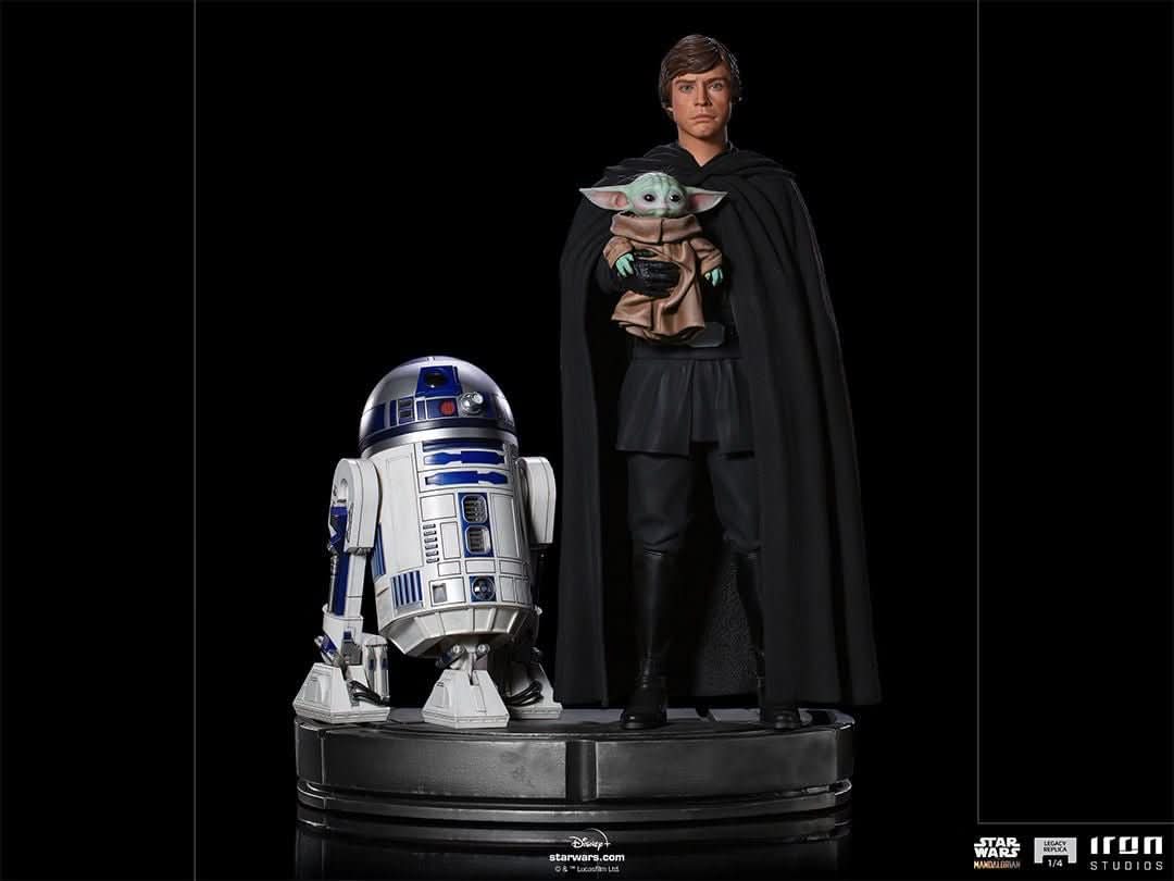 Luke Skywalker, R2-D2 and Grogu - Star Wars: The Mandalorian - Legacy Replica 1/4 - Iron Studios