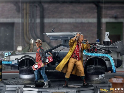 Statue Delorean Full Set Deluxe - Back to the Future II - Art Scale 1/10 - Iron Studios