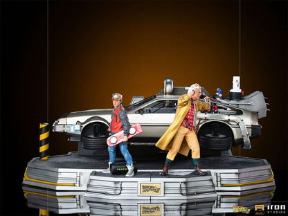 Statue Delorean Full Set Deluxe - Back to the Future II - Art Scale 1/10 - Iron Studios