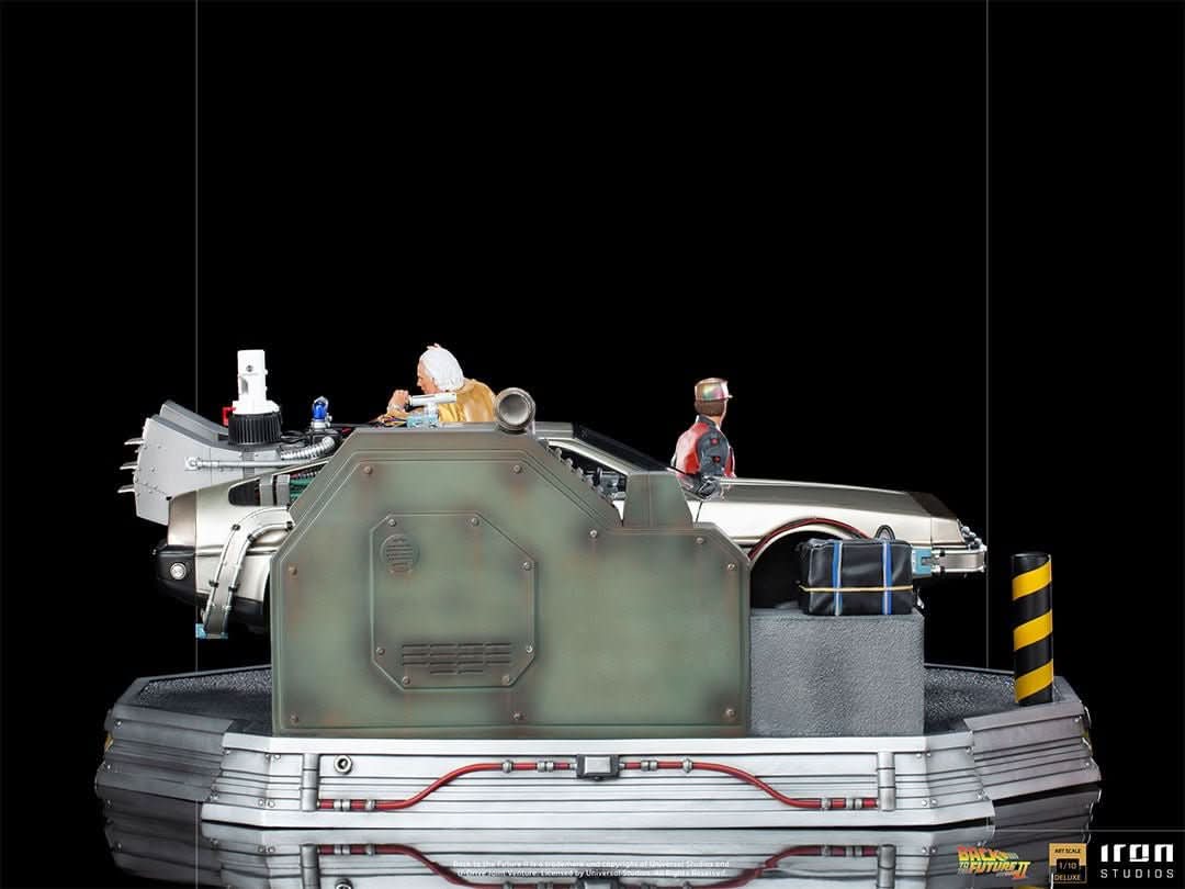 Statue Delorean Full Set Deluxe - Back to the Future II - Art Scale 1/10 - Iron Studios