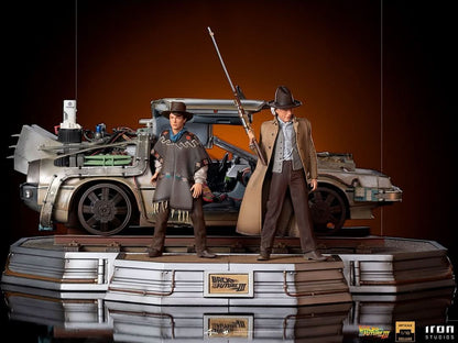 Statue Delorean Full Set Deluxe - Back to the Future III - Art Scale 1/10 - Iron Studios