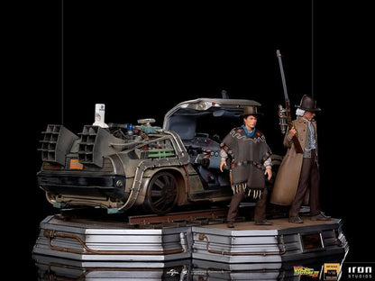 Statue Delorean Full Set Deluxe - Back to the Future III - Art Scale 1/10 - Iron Studios