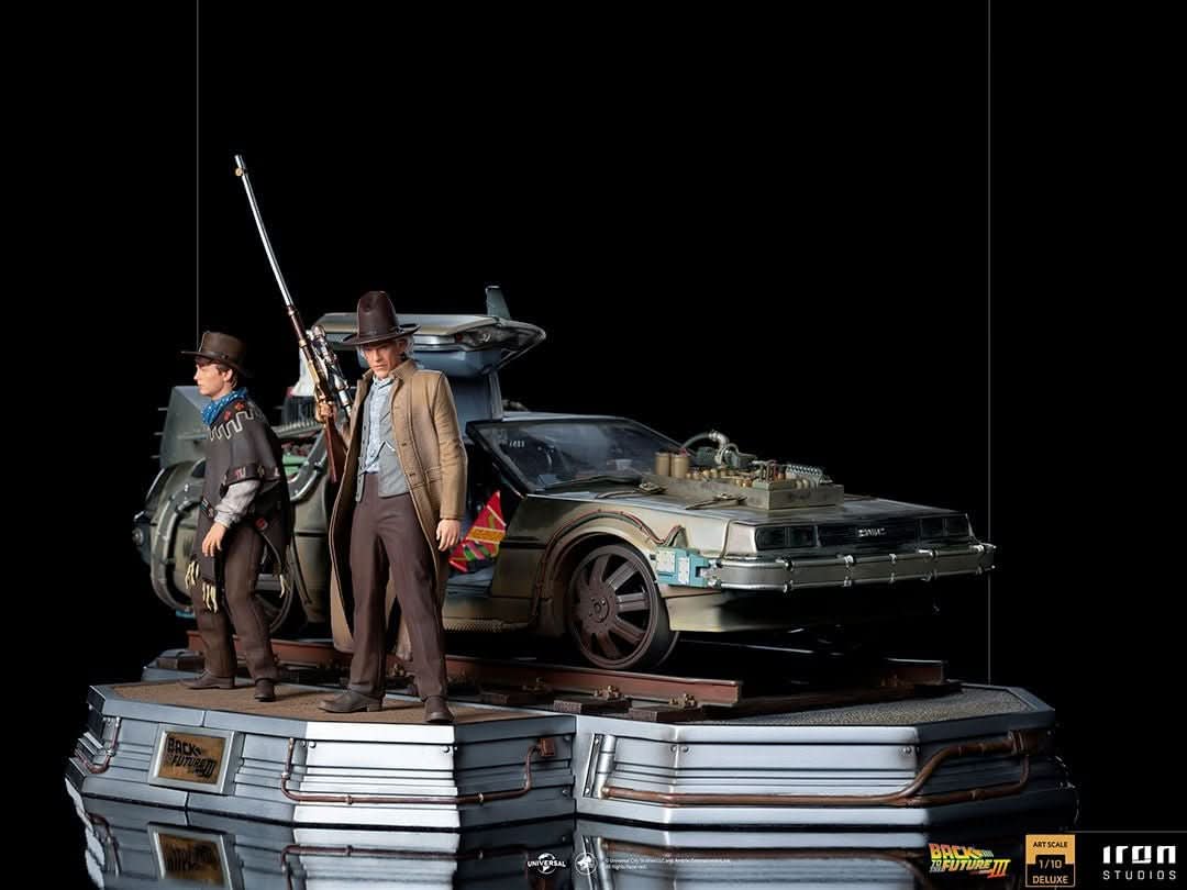 Statue Delorean Full Set Deluxe - Back to the Future III - Art Scale 1/10 - Iron Studios