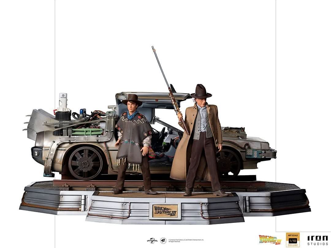 Statue Delorean Full Set Deluxe - Back to the Future III - Art Scale 1/10 - Iron Studios