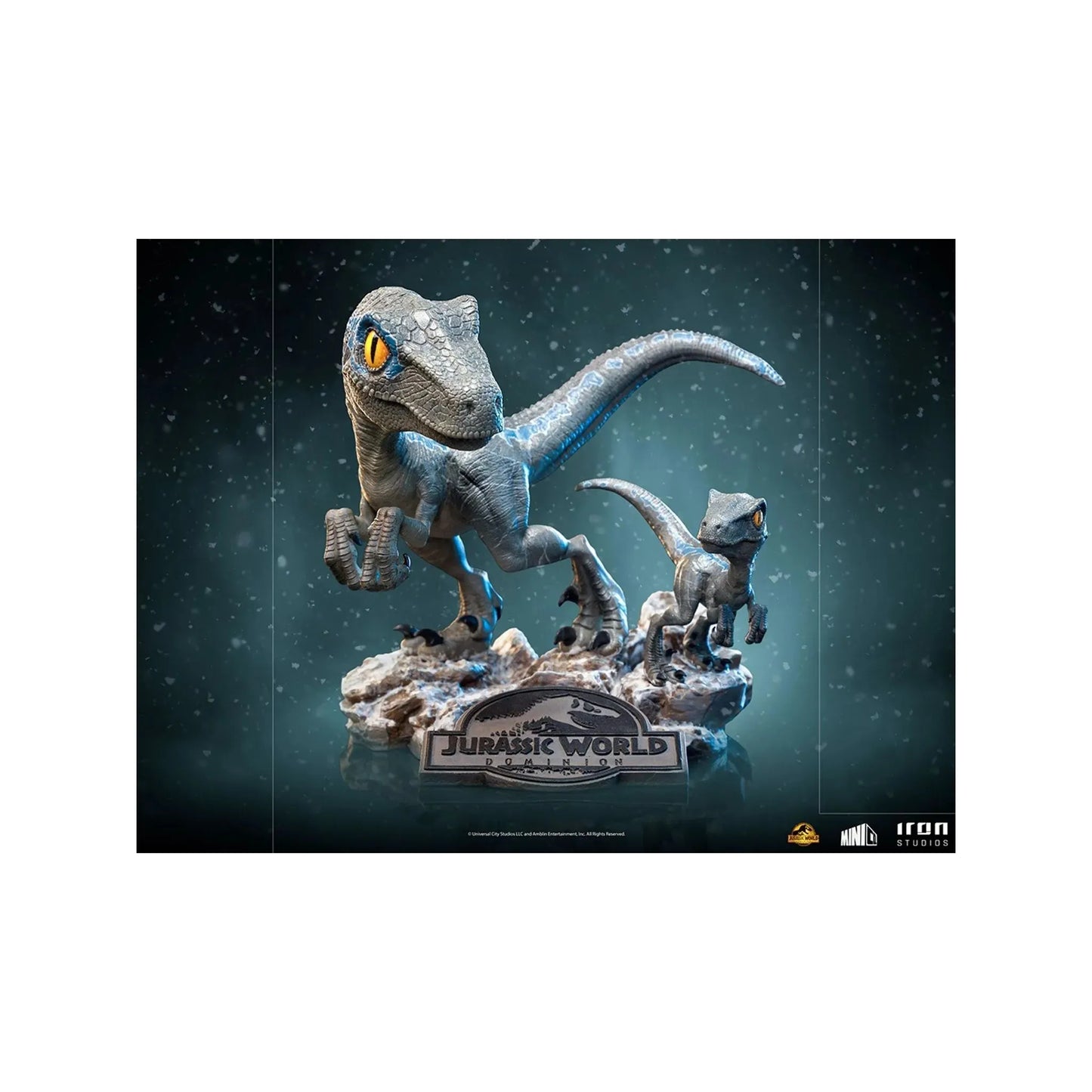 Statue Blue and Beta - Jurassic World: Dominion - MiniCo - Iron Studios