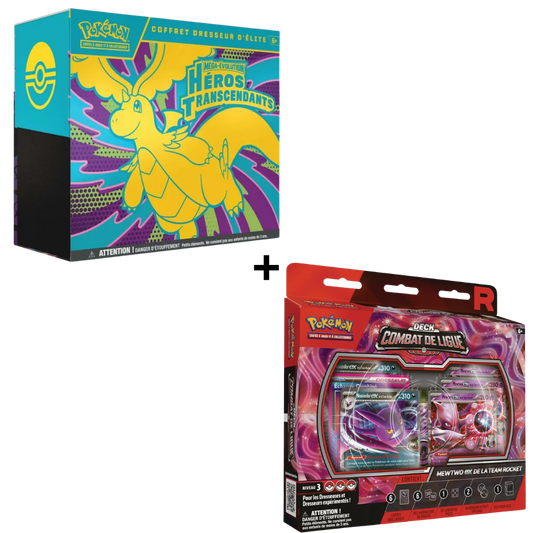 ETB ME02.5 Héros Transcendants + Deck Mewtwo ex Team Rocket - Français