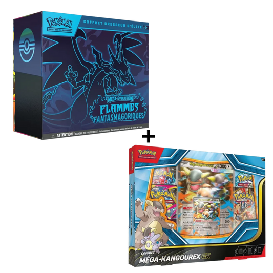 ETB Flammes Fantasmagoriques + Coffret Mega-Kangourex Ex - Français