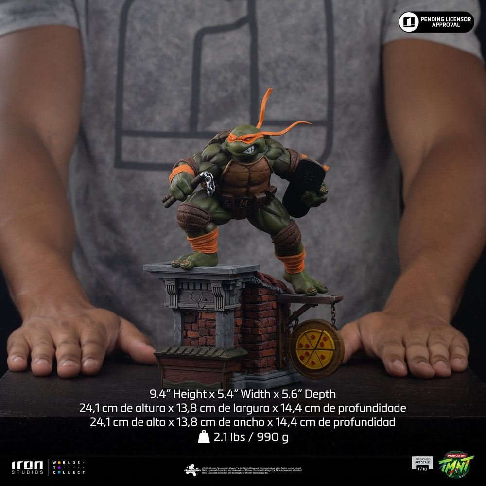 Pré-commande - Statue Michelangelo Unleashed - Teenage Mutant Ninja Turtles - Art Scale 1/10 - Iron Studios