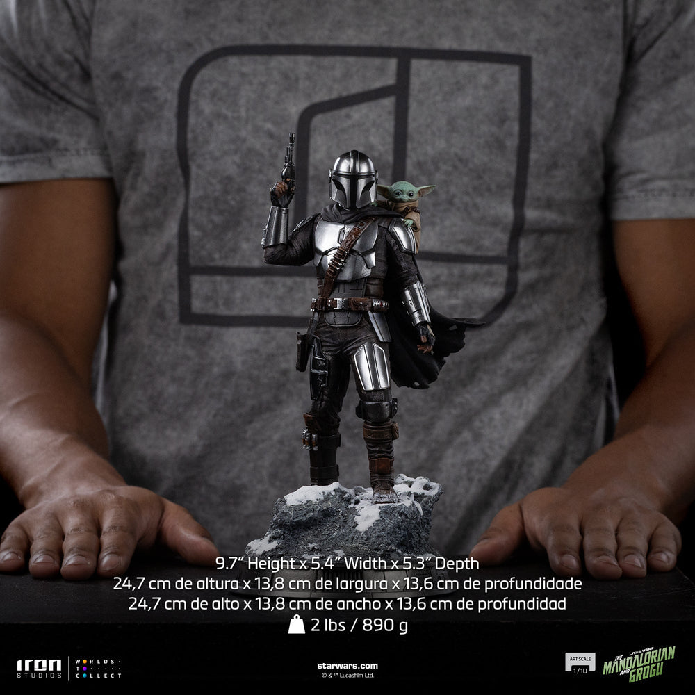Pré-commande - Statue Mandalorian and Grogu - The Mandalorian and Grogu Movie - Art Scale 1/10 - Iron Studios