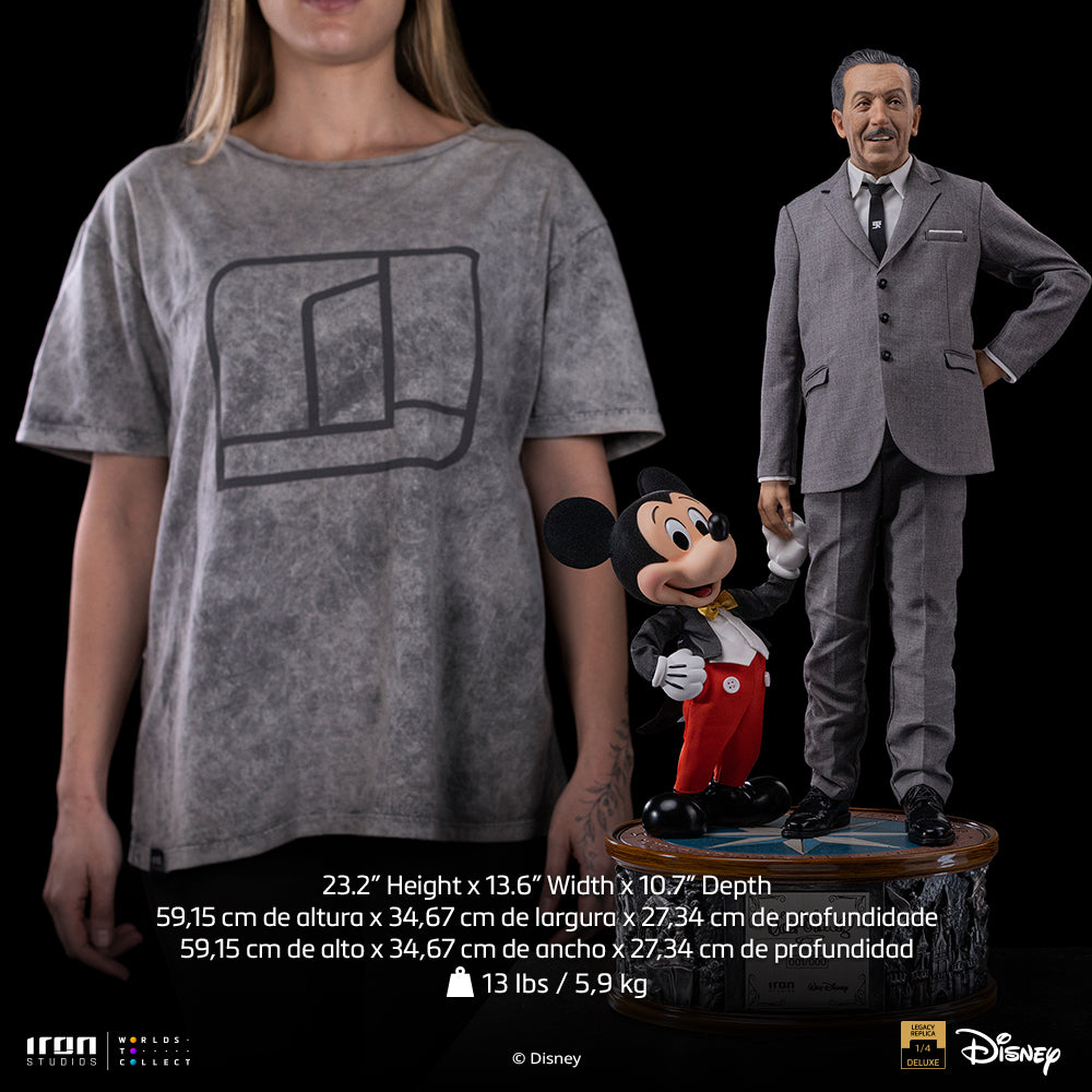Pré-commande - Statue Walt Disney & Mickey Mouse - Disney Classics - Legacy Replica 1/4