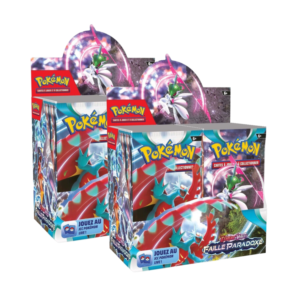 Lot de 2 Boites de 36 boosters Pokémon Faille Paradoxe EV4