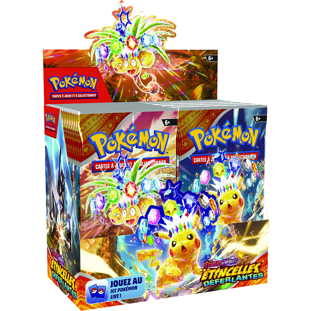 Boite de 36 boosters Pokémon Étincelles Déferlantes EV8