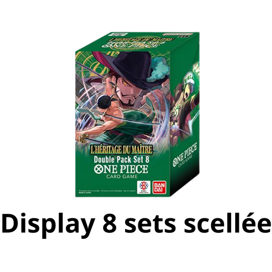 One Piece CG - Display scellée x8 Double Pack Set - DP08 L'héritage du Maître - Français