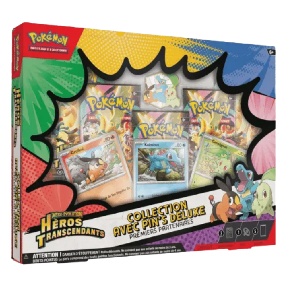 Coffret Pokémon Collection avec Pin's Deluxe ME02.5 Héros Transcendants - Français
