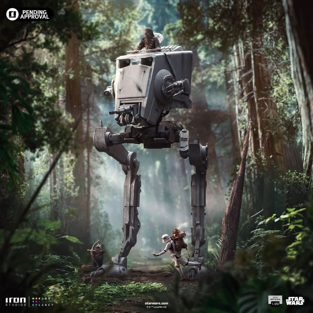 Statue AT-ST and Chewbacca - Star Wars - Demi Art Scale 1/20 - Iron Studios