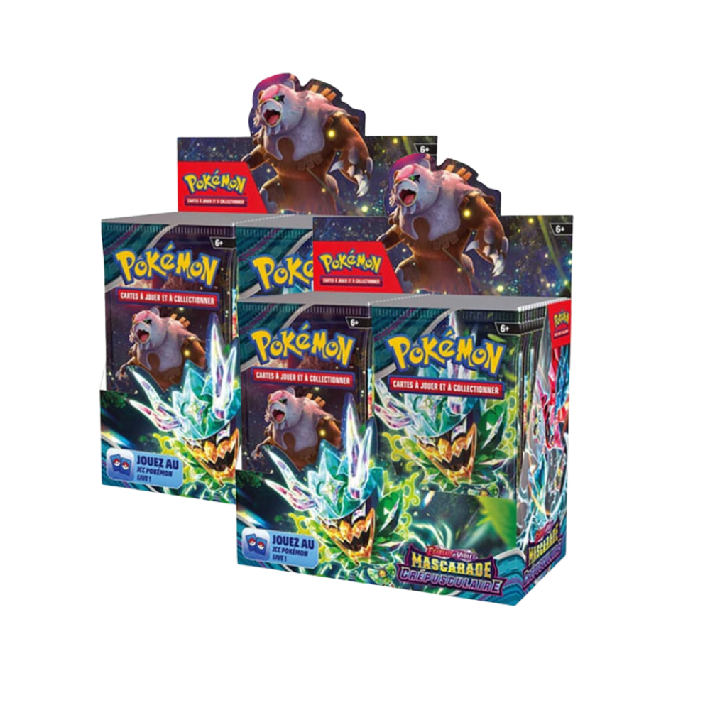 Lot de 2 Boites de 36 boosters Pokémon Mascarade Crépusculaire EV6