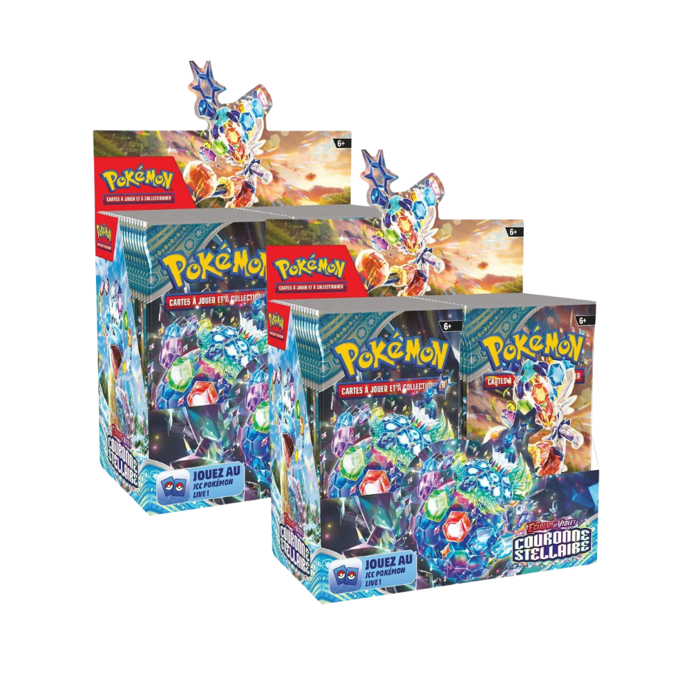 Lot de 2 Boites de 36 boosters Pokémon Couronne Stellaire EV7