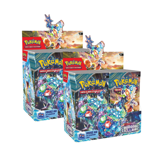 Lot de 2 Boites de 36 boosters Pokémon Couronne Stellaire EV7