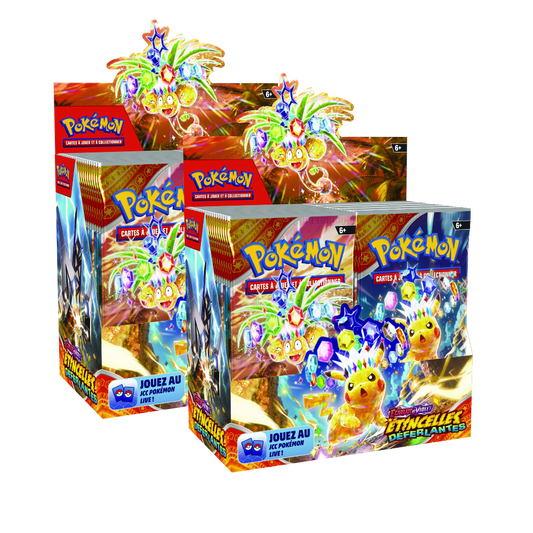 Lot de 2 Boites de 36 boosters Pokémon Étincelles Déferlantes EV8